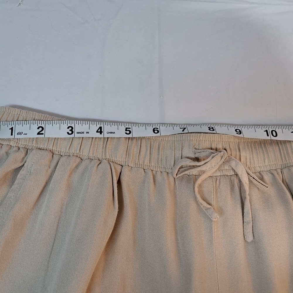 NET 153 Joggers Cargo Beige Medium Rayon Drawstring Waist Lightweight - Picture 9 of 11